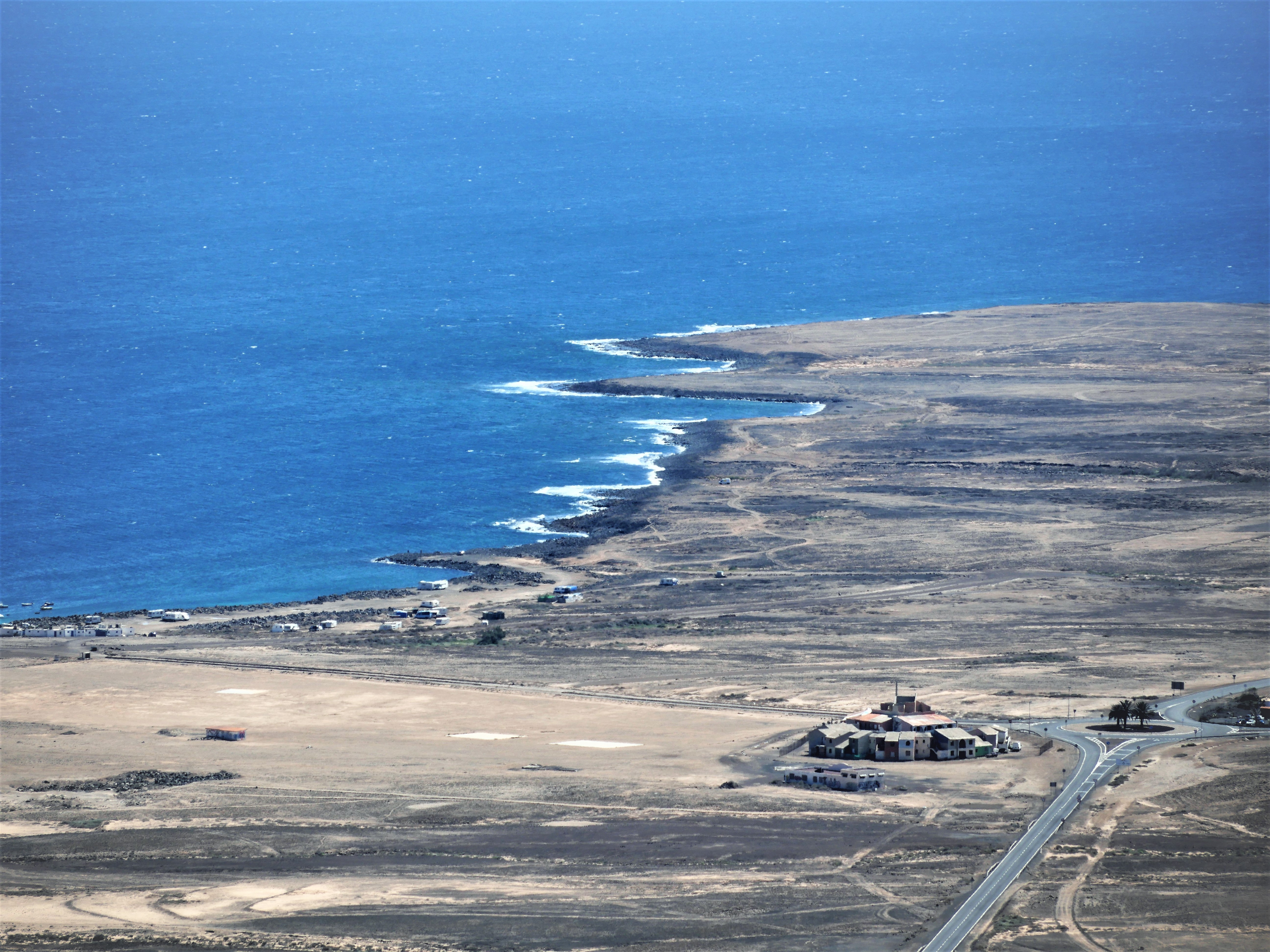 The rough coast where malpais lava meets the sea