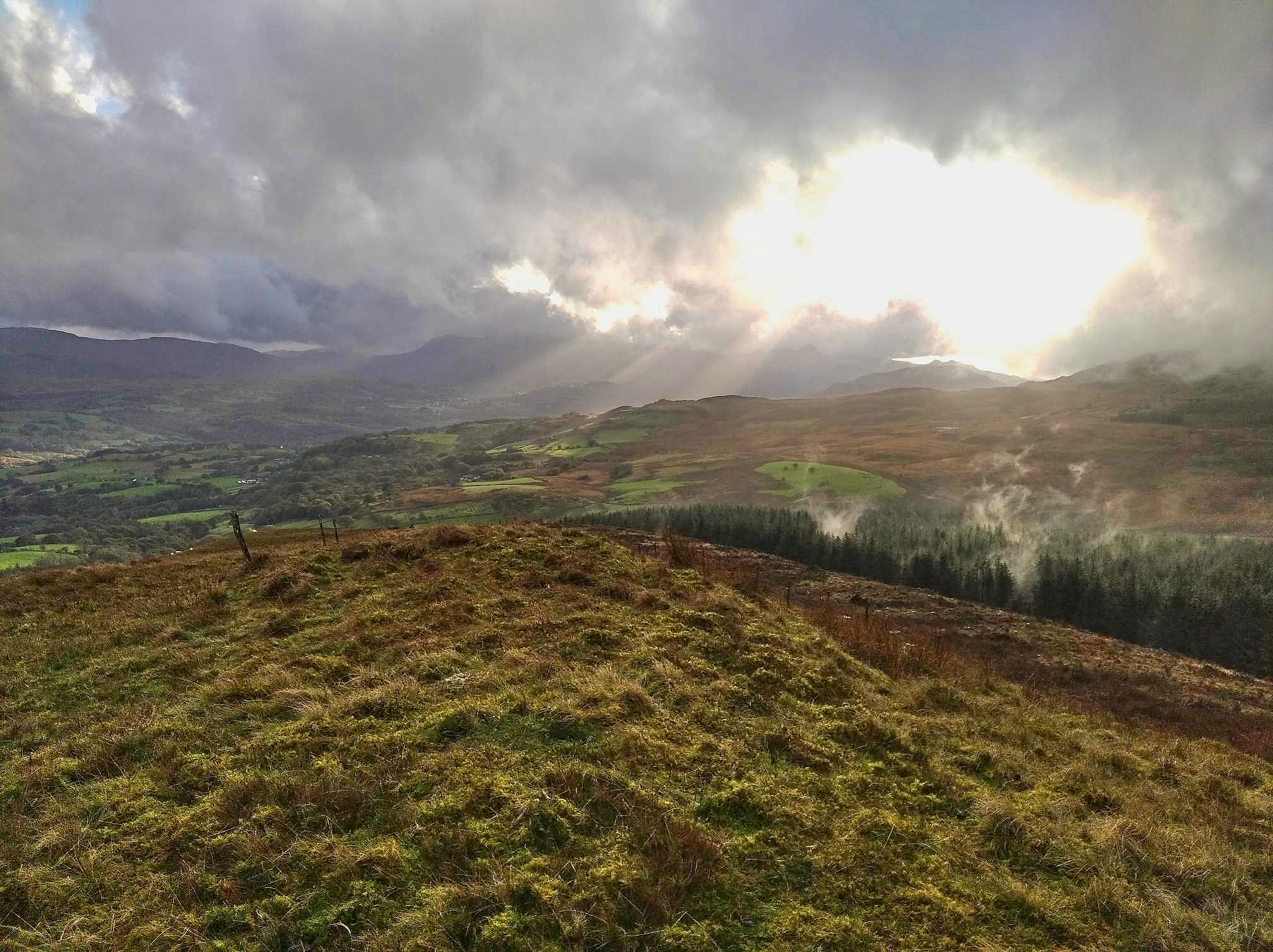 View from the slopes of Moel Cae'r-defaid West Top