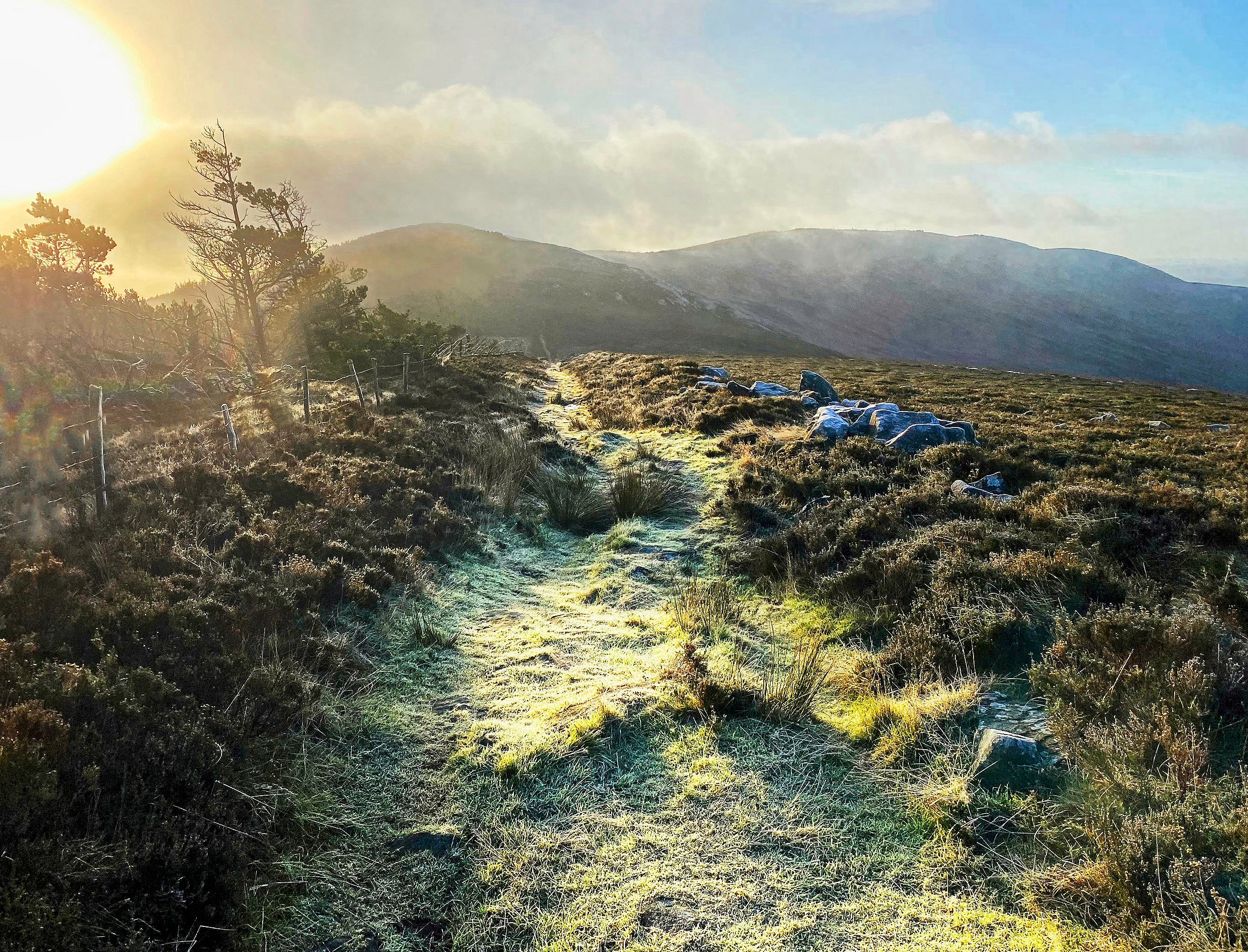 The summit area on frosty, early winter's morning